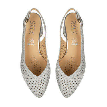 Pantofi damă eleganți, decupați SALA 9842 Argintiu